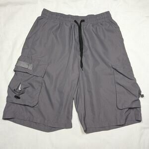 Men's Lightweight Cargo Shorts Grey Large Elastic Band